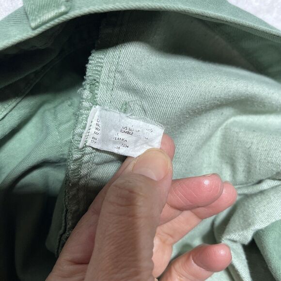 Club Monaco Jeans Mens Size 34x32 Green Straight Leg Cotton Pockets Denim Casual - Picture 11 of 12